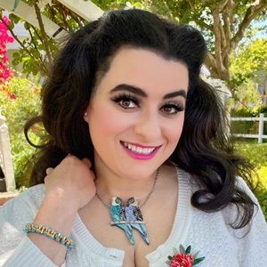 Erstwilder Parakeet Birds Pair O' Keets Blue Bird Necklace Pinup